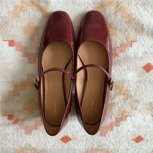 &other stories Mary Jane pumps in burgundy
